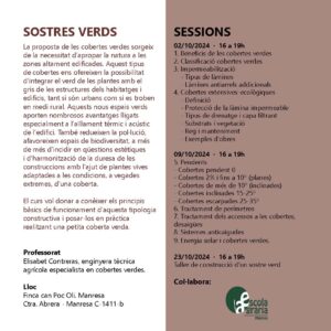 programa del taller de construcció d'un sostre verd