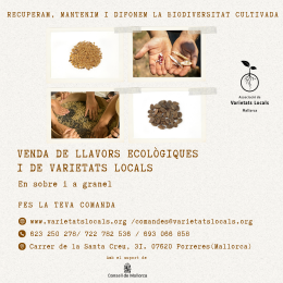 banner publicitari de l'associació de varietats locals de Mallorca