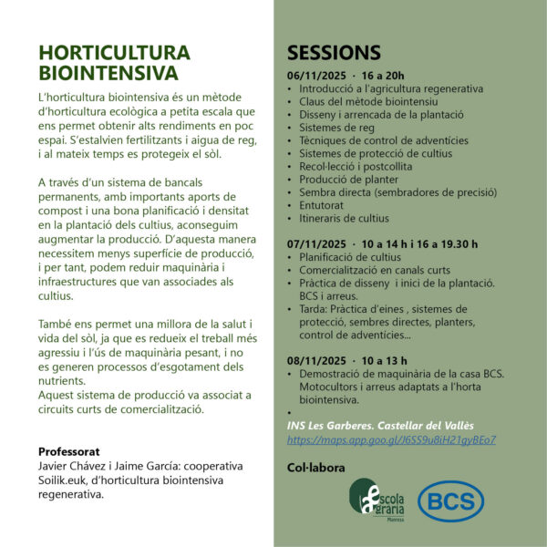 Horticultura biointensiva - Imatge 2