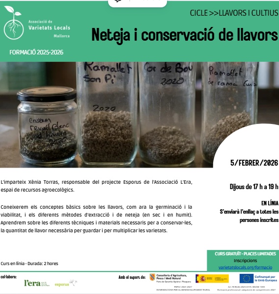 neteja i conservació de llavors