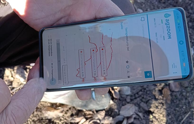 App vinculada a sensors utilitzats en agricultura